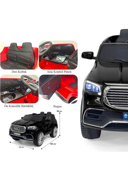 Harika Peluş Akülü Uzaktan Kumandalı Araba Admıre 4x2 Deri Koltuk ve Bluetooth fiyatları