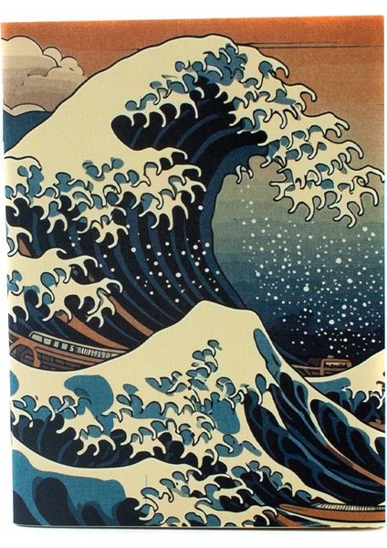 Dalga Çanta Boy Not Defteri - Çizgisiz Defter A6 Notebook