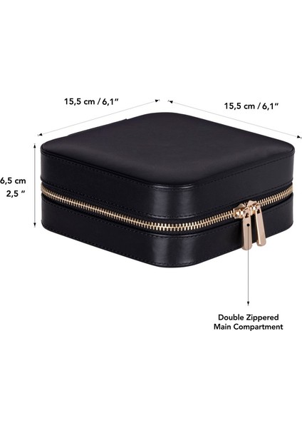 Gerçek Deri Seyahat Boy Takı Organizer Kutusu, Mücevher Aksesuar Çantası, Küpe Kolye Yüzük Düzenleyici modelleri