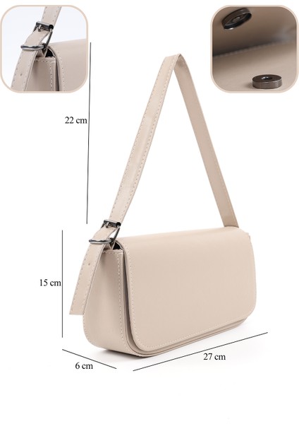 Vizon Shk183 Kapaklı Suni Deri Ayarlabilir Askılı Baget Model El, Kol Ve Omuz Çantası fırsatları