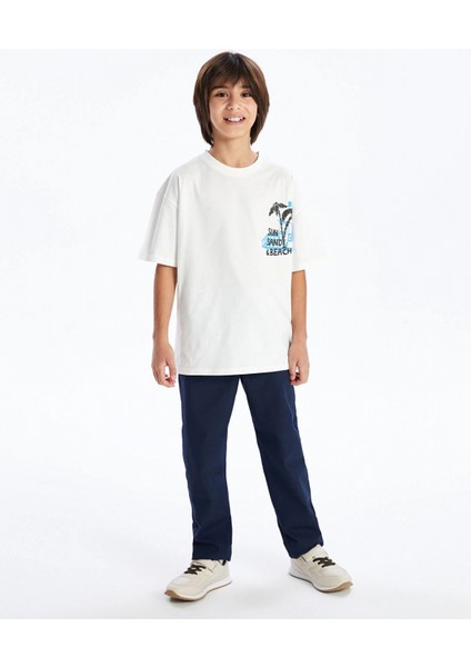 Lcw Kids Lacivert Beli Lastikli Basic Erkek Çocuk Jogger Pantolon