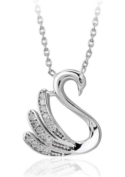 0.09 Karat Pırlanta Kuğu Kolye fiyatları