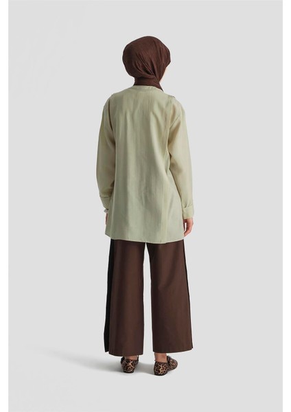 Hakim Yaka Tunik 25KD4004 Kum indirimleri