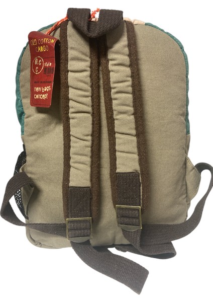 Kaliteli Renkli Vintage Salaş Disayn Günlük Sırt Gezi Okul Seyahat Çantası 28 cm x 37 cm