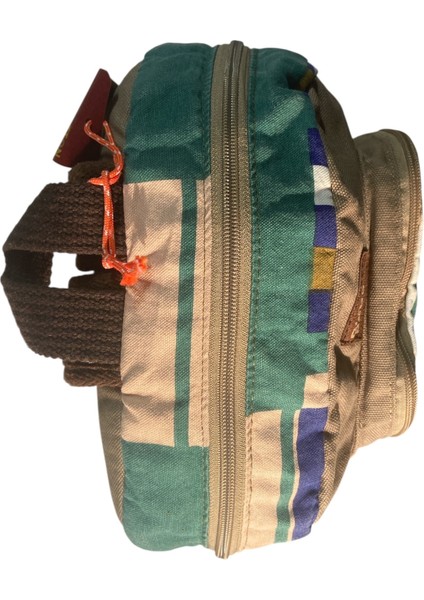 Kaliteli Renkli Vintage Salaş Disayn Günlük Sırt Gezi Okul Seyahat Çantası 28 cm x 37 cm