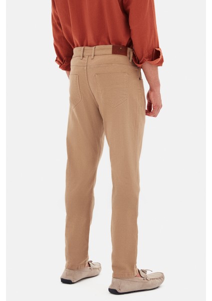 Ds Damat Slim Fit Bej Gabardin Denim Pantolon fırsatları