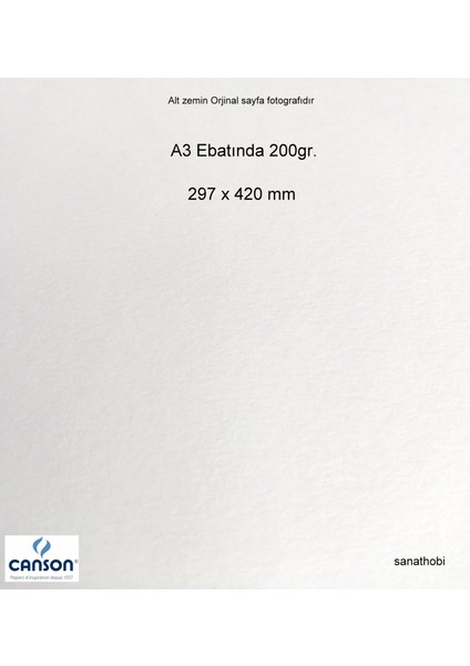 Resim Kağıdı, Sulu Boya Kağıdı, A3 (297X420MM) 200GR-20 Sayfa fırsatları