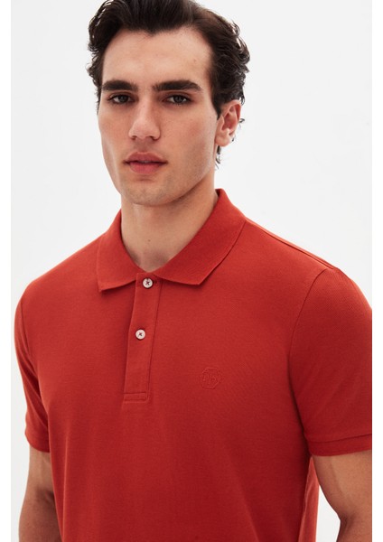 Ds Damat Regular Fit Tarçın %100 Pamuklu Uzun Ömürlü Kıvrılmaz Polo Yaka Nakışlı T-Shirt modelleri