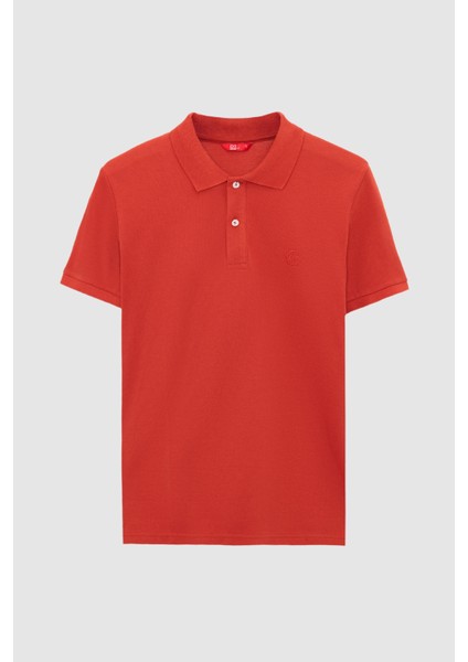 Ds Damat Regular Fit Tarçın %100 Pamuklu Uzun Ömürlü Kıvrılmaz Polo Yaka Nakışlı T-Shirt indirimleri