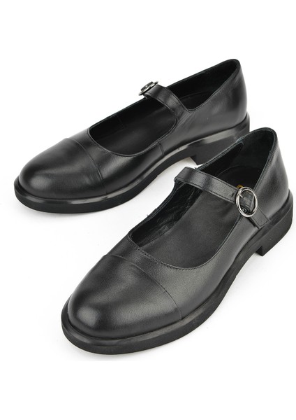 , Kadın Hakiki Deri Ayakkabı 1531050Z26103406K Siyah indirimleri