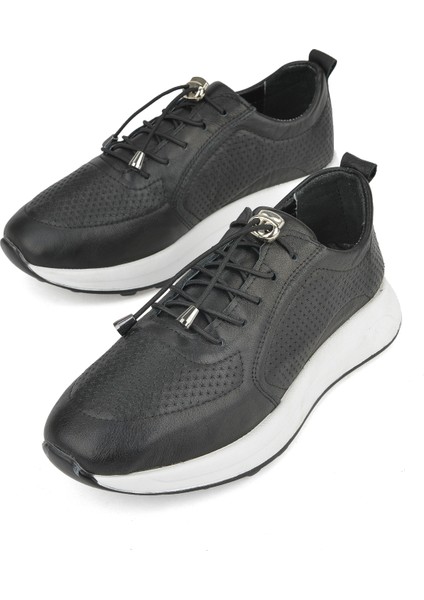 , Kadın Hakiki Deri Sneaker 1511050Z2341 Siyah indirimleri