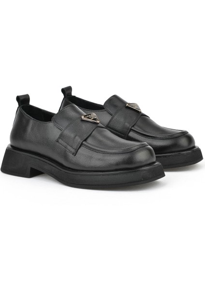, Kadın Hakiki Deri Ayakkabı 1531050Z25100553Y Siyah fiyatları