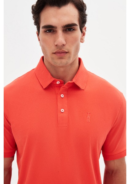 Slim Fit Mercan Pike Dokulu T-Shirt modelleri