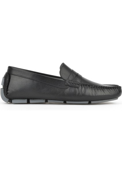, Erkek Hakiki Deri Ayakkabı 151986Z4289 Siyah