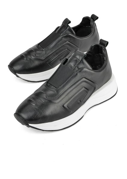 , Kadın Hakiki Deri Sneaker 1531050Z26802480PK Siyah indirimleri