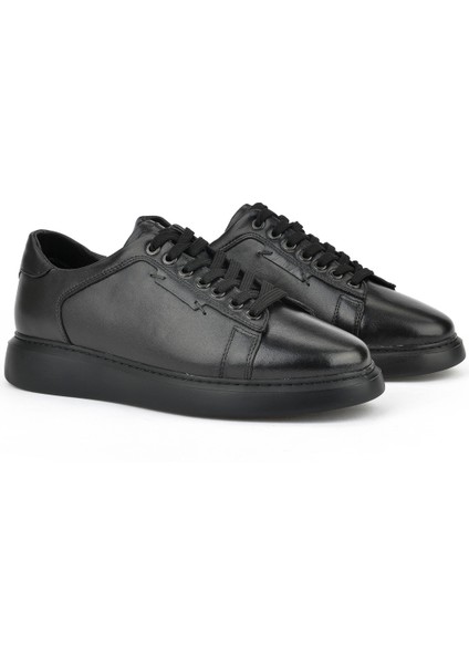 , Erkek Hakiki Deri Sneaker 151423Z512 Siyah fiyatları