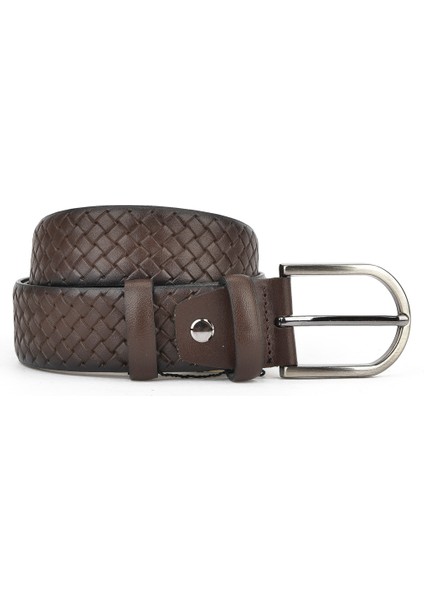 , Hakiki Deri 3.5 cm Erkek Kemer 1519862Z602 Kahve