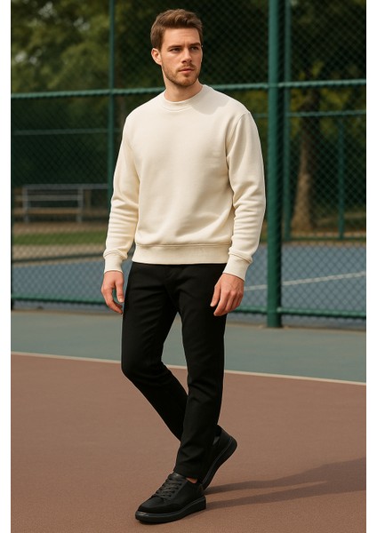 Elevold MELA Erkek Hakiki Deri 7 cm Boy Uzatan Siyah Spor Ayakkabı