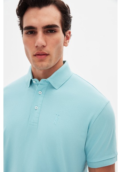 Slim Fit Aqua Pike Dokulu T-Shirt 4EC146011784M modelleri