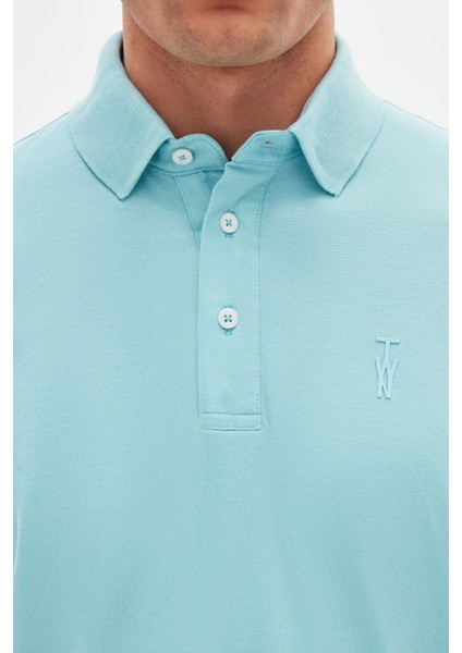 Slim Fit Aqua Pike Dokulu T-Shirt 4EC146011784M fırsatları