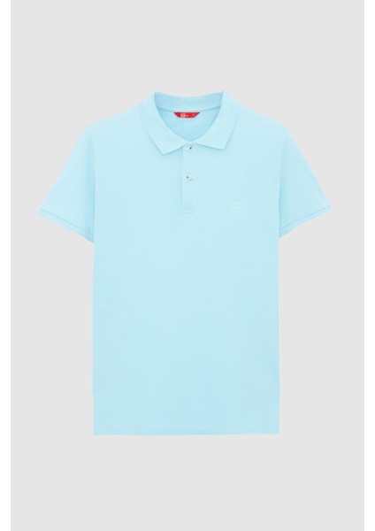 Slim Fit Aqua Pike Dokulu T-Shirt 4EC146011784M indirimleri