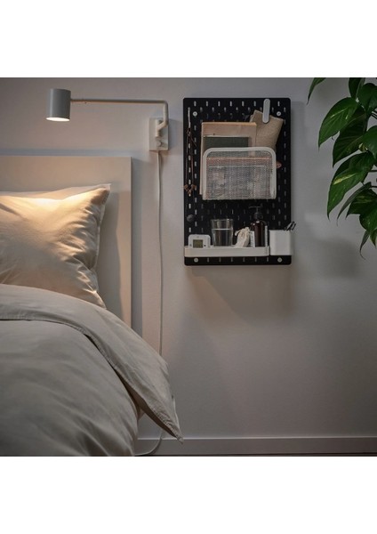 2 mm Siyah Metal 36X56 cm Çok Amaçlı Pano Organizatör Pegboard indirimleri