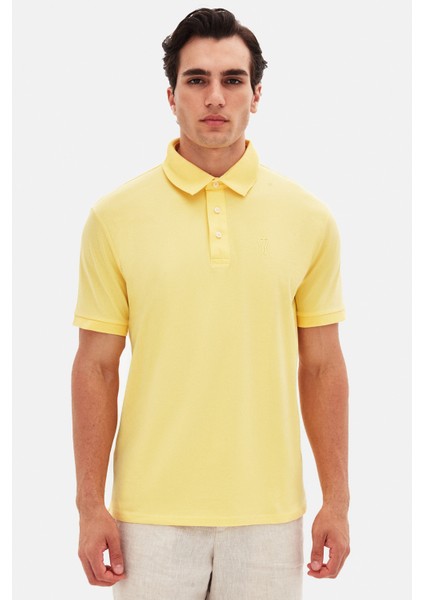 Slim Fit Işın Çiçeği Pike Dokulu T-Shirt 4EC146011784M fiyatları