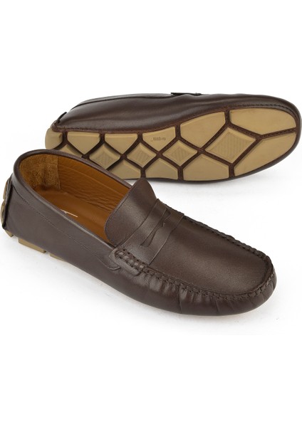 , Erkek Hakiki Deri Ayakkabı 151986Z4289 Kahve fırsatları