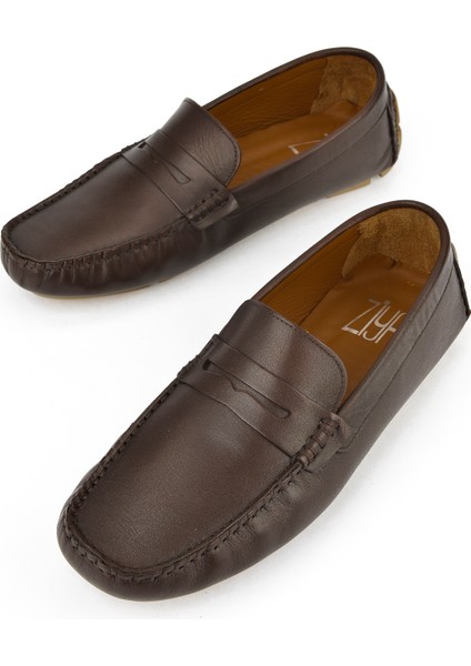 , Erkek Hakiki Deri Ayakkabı 151986Z4289 Kahve indirimleri