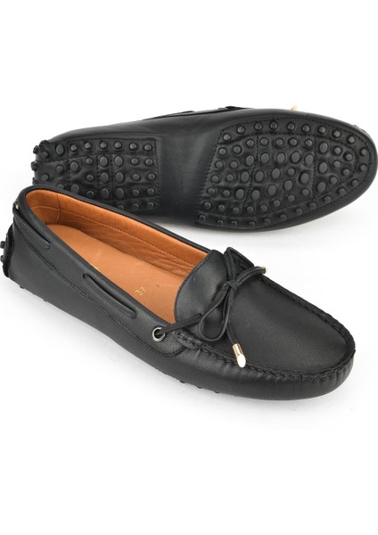 , Kadın Hakiki Deri Ayakkabı 1511030Z361 Siyah fırsatları