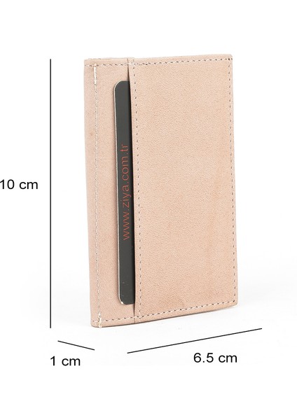 , Unisex Hakiki Deri Kartlık 1539852Z03 Pudra modelleri