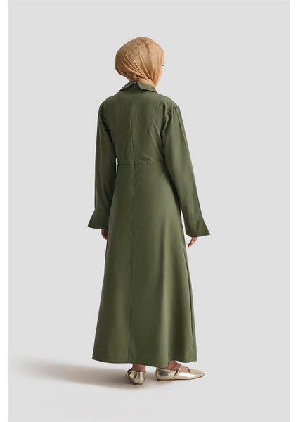 Kemerli Anvelop Elbise 25KD9008 Haki indirimleri