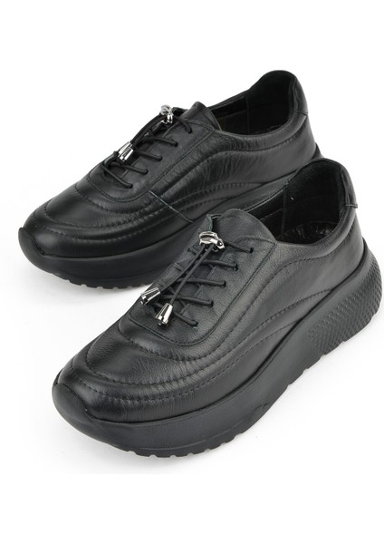 , Kadın Hakiki Deri Sneaker 1531050Z2650F100K Siyah indirimleri