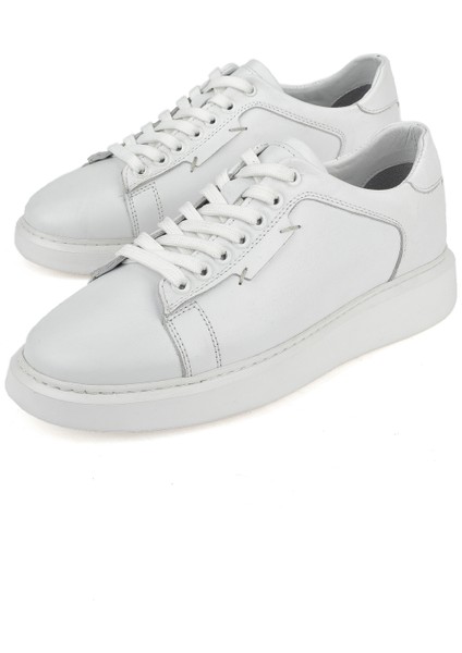 , Erkek Hakiki Deri Sneaker 151423Z512 Beyaz indirimleri