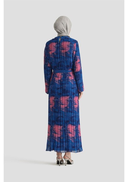 Desenli Elbise 25YD4015 Saks fırsatları