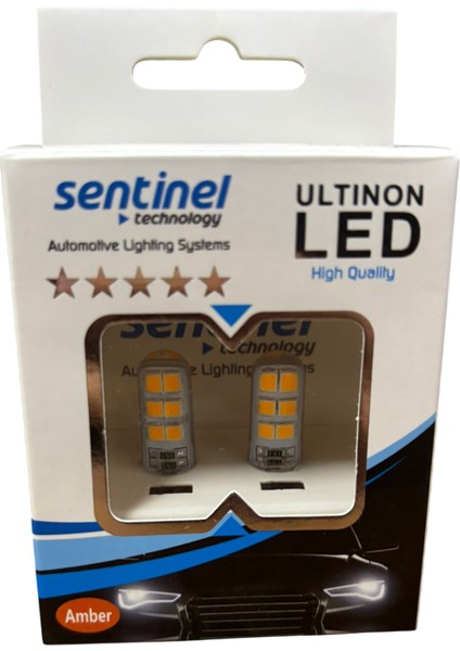 T10 Turuncu Park Plaka LED Ampul 12 V 2 Adet Fiyatı