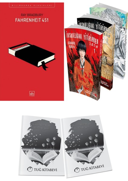Fahrenheit 451 ve Insanlığımı Yitirirken (3 Cilt Set) 2li Set + Hediyeli
