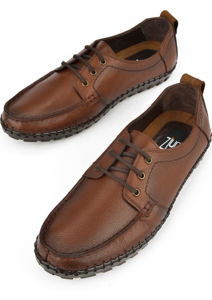 , Erkek Hakiki Deri Ayakkabı 1511040ZY18232 Taba indirimleri