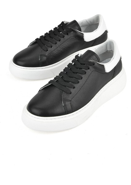 , Kadın Hakiki Deri Sneaker 1531050Z26802370K Siyah indirimleri
