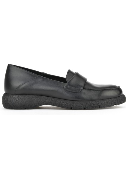 , Kadın Hakiki Deri Ayakkabı 15319Z44307 Siyah