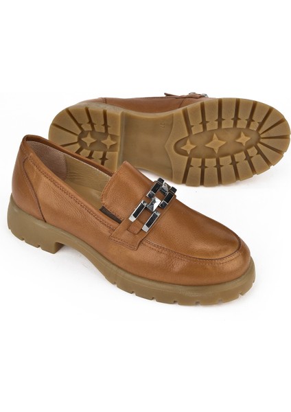 , Kadın Hakiki Deri Ayakkabı 15319Z44353 Taba fırsatları