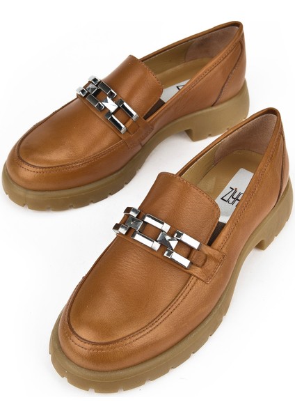 , Kadın Hakiki Deri Ayakkabı 15319Z44353 Taba indirimleri