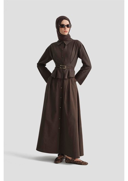 Düğme Detaylı Etek 25KD9003 Kahverengi modelleri