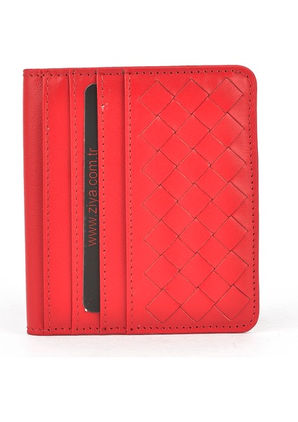 , Hakiki Deri Kartlık 1539852Z01 Kırmızı