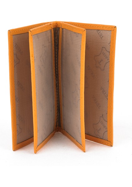 , Unisex Hakiki Deri Kartlık 1539852Z03 Turuncu fırsatları