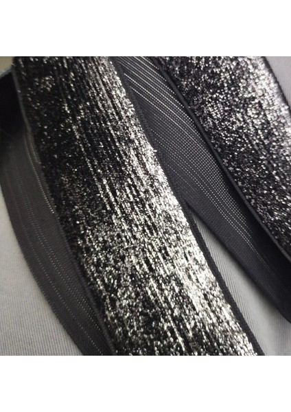 Simli Gri Siyah Kadife Kurdele-Şerit 4 cm 5 Metre – Kurdele, Şık Tasarım, Kadın Aks. fiyatları