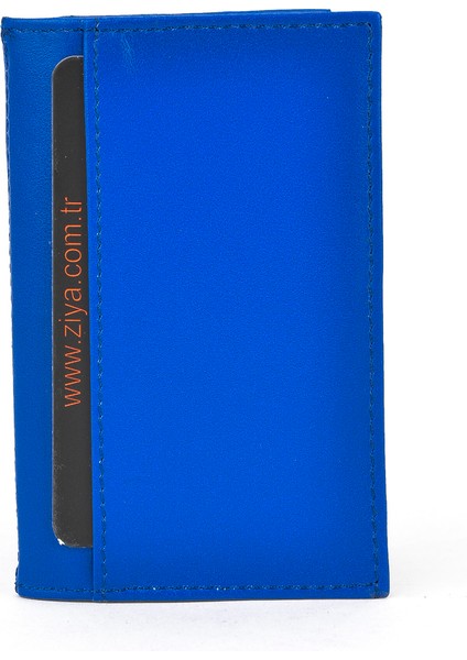 , Unisex Hakiki Deri Kartlık 1539852Z03 Saks Mavi