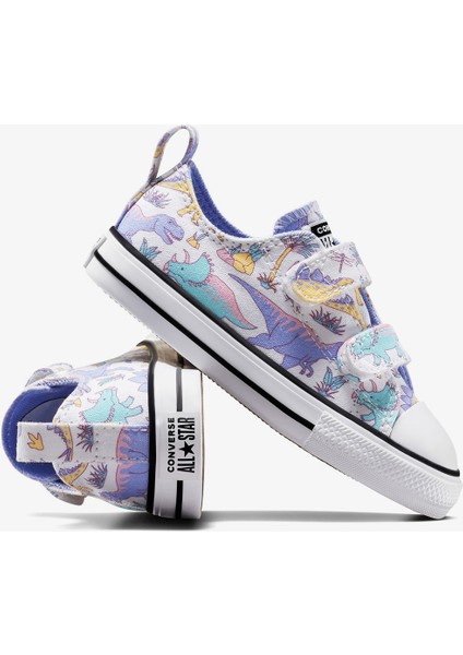 Chuck Taylor All Star Dino Party Easy On Bebek Beyaz Sneaker indirimleri