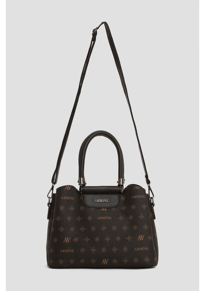 Çanta Baskılı 25YD7342 Kahverengi