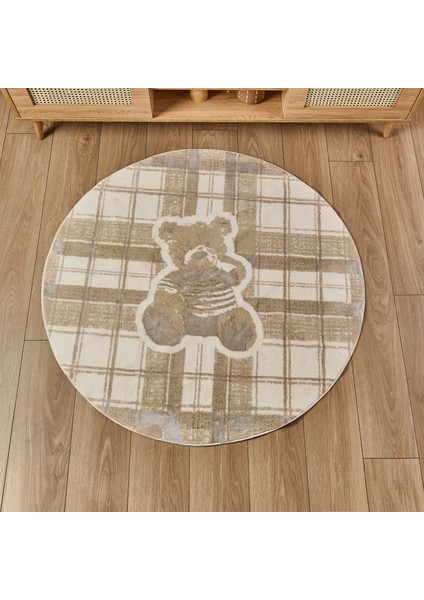 Soft Bear Halı - Bej - 120X120 cm
